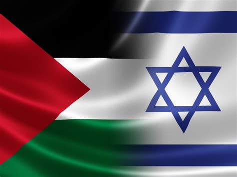 israel und palästina flagge